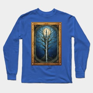 Lunar Embrace: The Athame's Power Long Sleeve T-Shirt